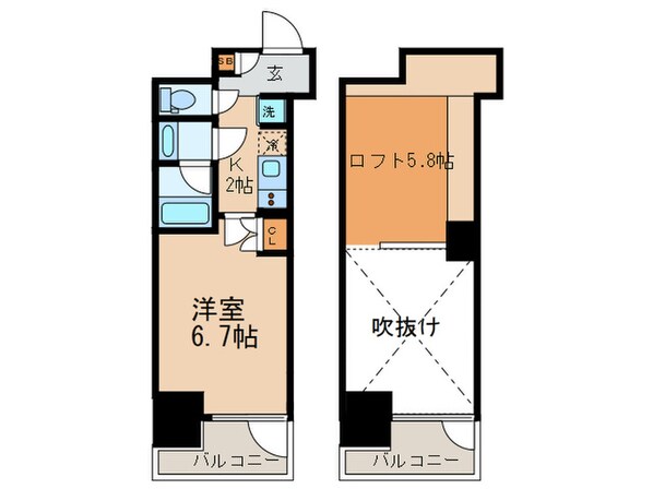 クロスレジデンス大崎の物件間取画像